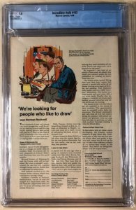 The Incredible Hulk #102 (1968) CGC 7.0
