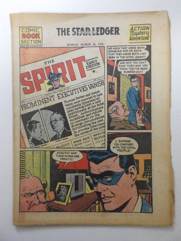 The Spirit #251 (1945) Newsprint Comic Insert Rare!