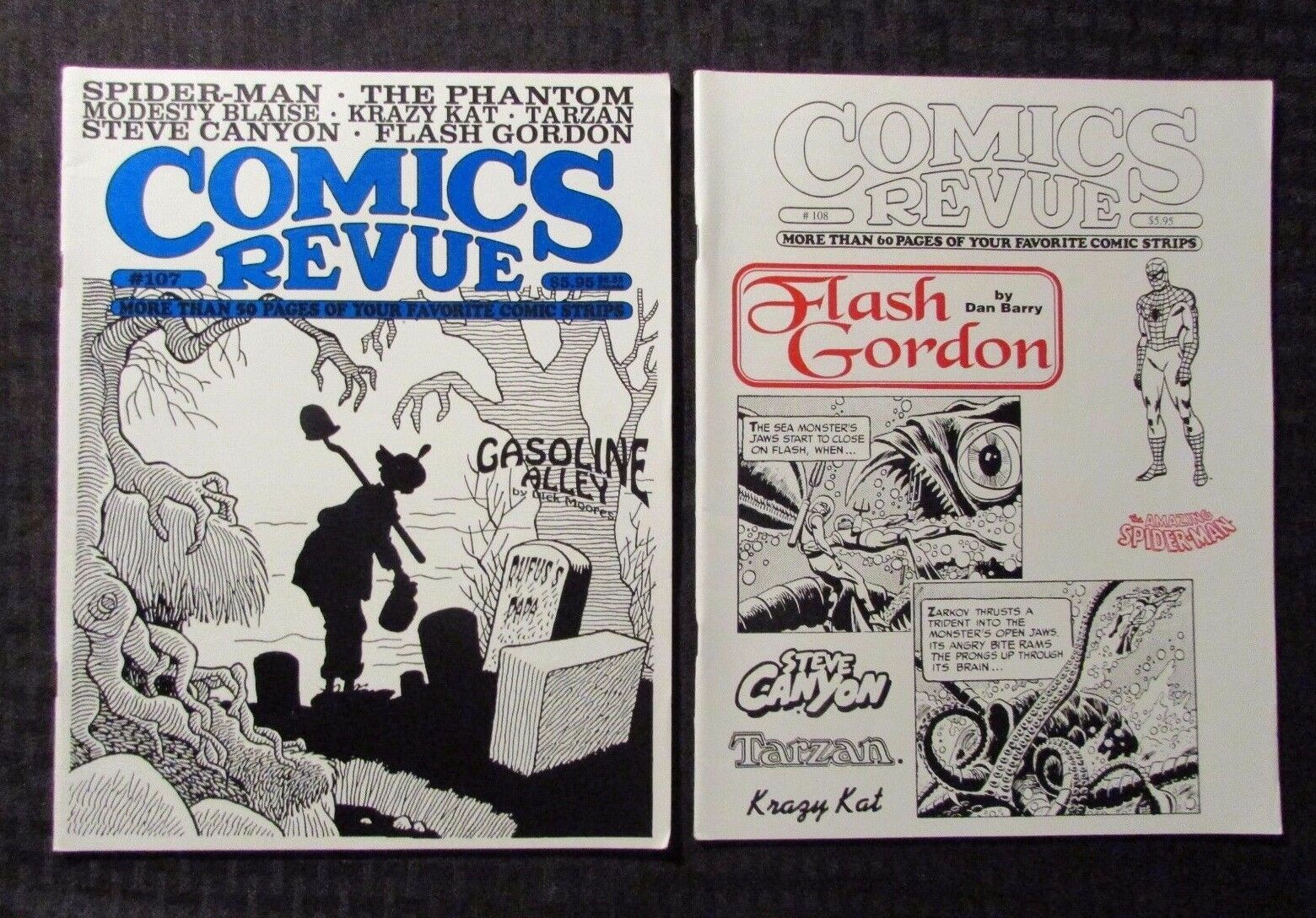 1995 COMICS REVUE Magazine #107 108 FN/FN+ LOT of 2 Gasoline Alley ...