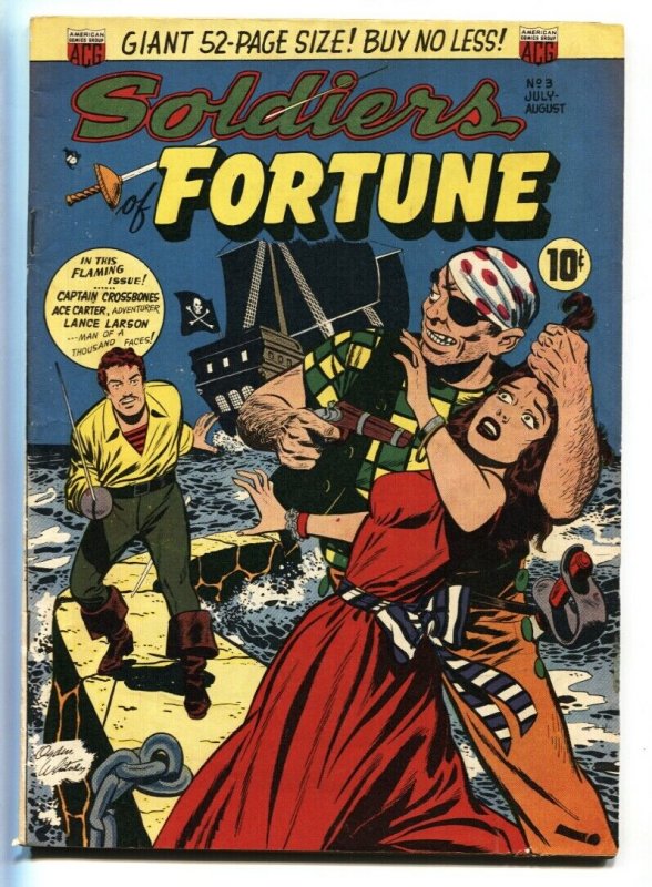 Soldiers of Fortune #3 1951-ACG-Weird menace GGA Pirate cover