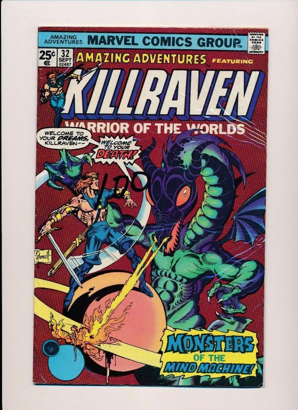 Marvel Amazing Adventures Lot of 5 - KILLRAVEN / WAR WORLDS #32-36 FN+ (HX585)