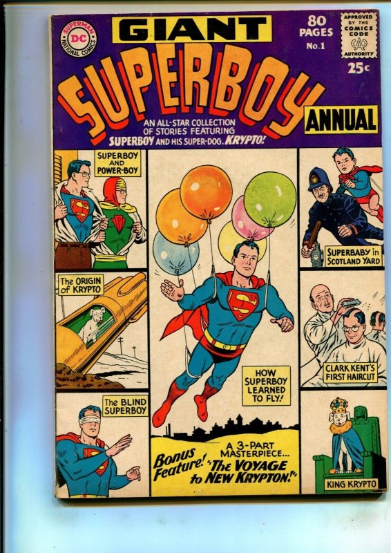 SUPERBOY ANNUAL #1 (5.5) ORIGIN OF KRYPTO!! 1964