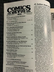 1993 COMICS REVUE Magazine #83 FN+ 6.5 Spider-Man / Tarzan / Krazy Kat / Phantom