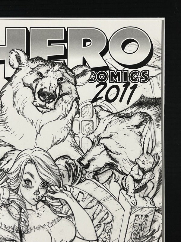 HERO COMICS 2011 J Scott Campbell Black & White Sketch Var (IDW) NM+ PROSHIPPER