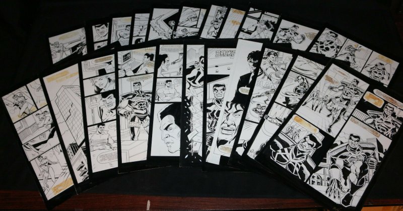 Purge Indy Superhero Comic 22 Page LOT - art by Bill Hobbs