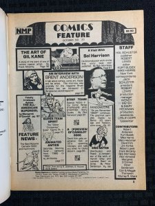 1982 COMICS FEATURE Fanzine Magazine #20 VG 4.0 Brent Anderson / New Mutants