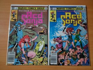 Red Sonja 1-2 Complete Set Run! Newsstand Variants ~ VF - NM ~ 1983 Marvel Comic