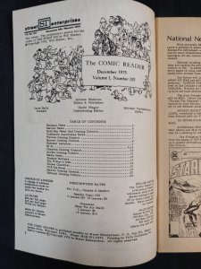 The Comic Reader # 125 - The Spirit Cover art by Will Eisner (8.5) 1975