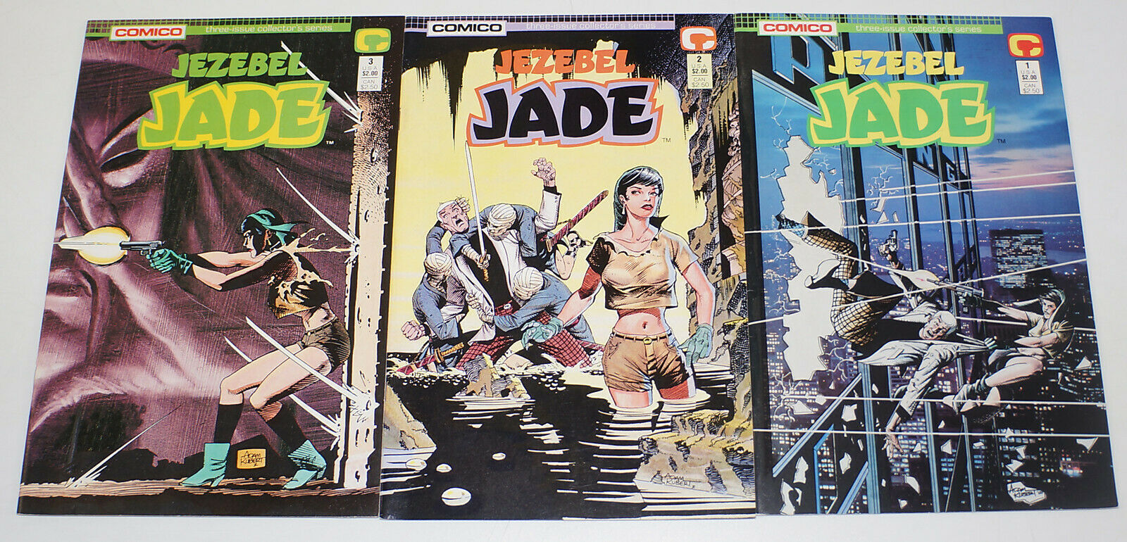 Jezebel Jade 13 VF/NM complete series ADAM KUBERT jonny quest comico 1988 2 Comic Books