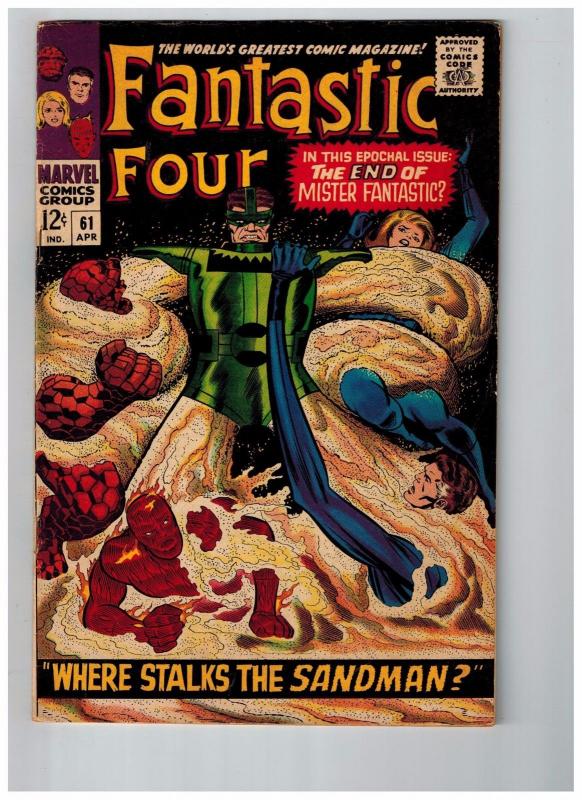Fantastic Four # 61 VF Marvel Comic Book Stan Lee Jack Kirby Thing Dr. Doom J28