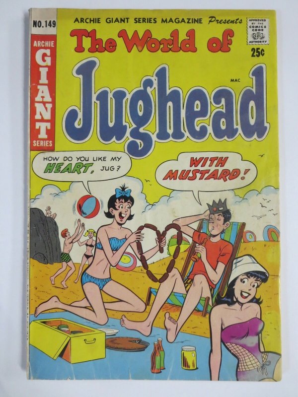 ARCHIE GIANT SERIES  149  G 10/1967 Jughead! COMICS BOOK