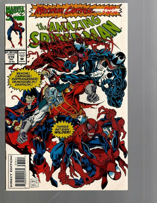 10 Amazing Spider-Man Marvel Comics #371 372 373 374 375 376 377 378 379 380 TJ2