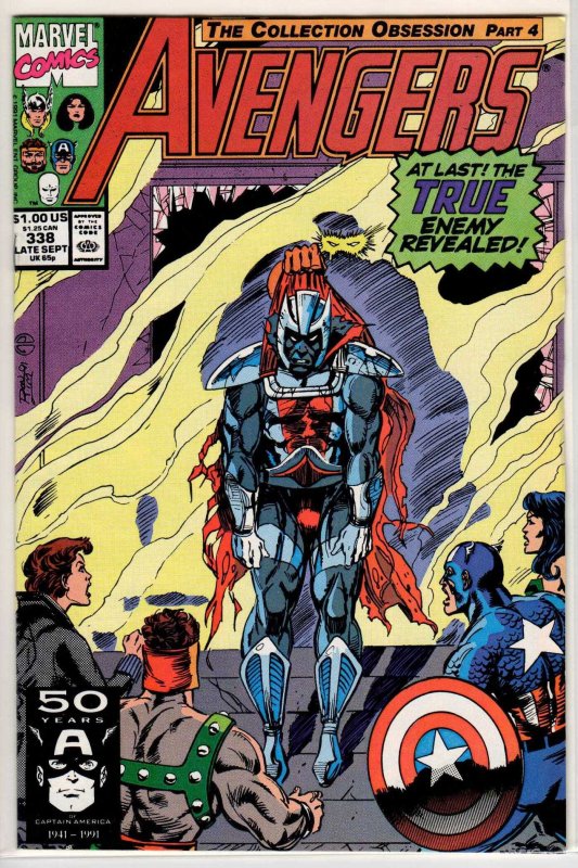 The Avengers #338 Direct Edition (1991) 9.2 NM-