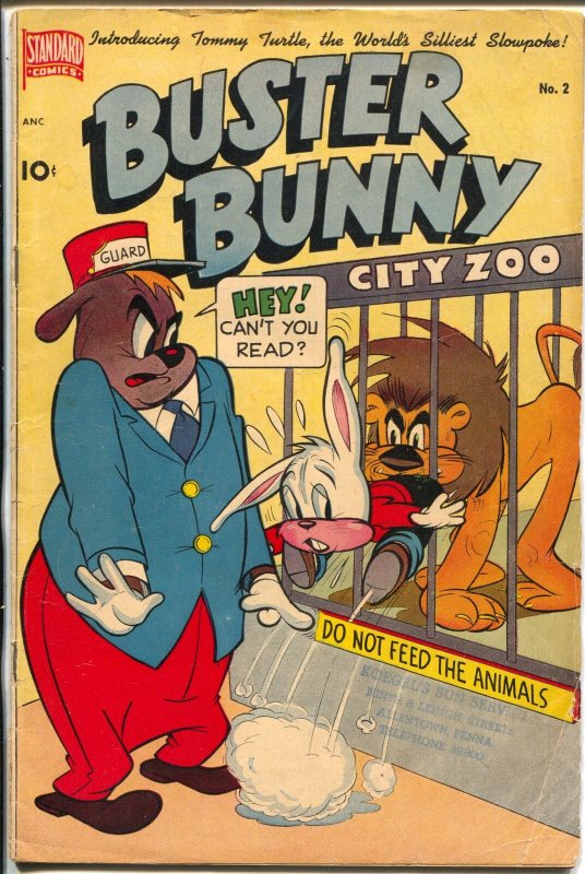 Buster Bunny #2 1950-Standard-zoo cover-Ralph Wolfe art- rare-VG