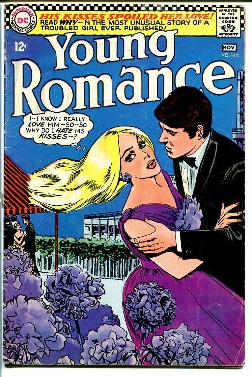 YOUNG ROMANCE #144 1966-DC ROMANCE-PARTY SCENE VG