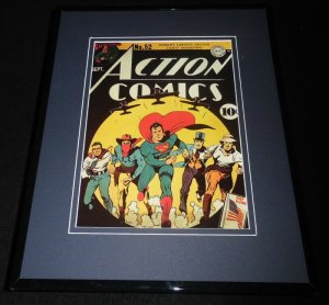 Action Comics #52 Framed 11x14 Repro Cover Display Superman