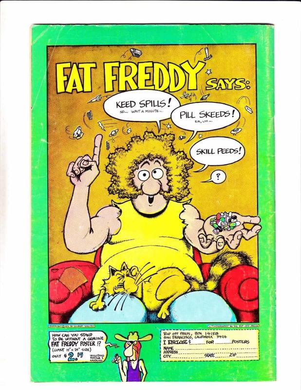 Freak Brothers #3 FN (1st) rip off press GILBERT SHELTON underground comix