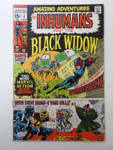 Amazing Adventures #4 (1971) Black Widow Stars! Sharp VG- Condition!