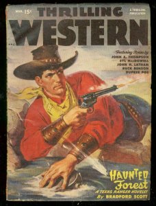 THRILLING WESTERN-MAR 1949-HAUNTED FOREST-WALT SLADE- FN