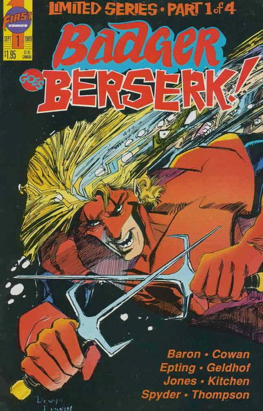 Badger Goes Berserk #1 FN; First | save on shipping - details inside