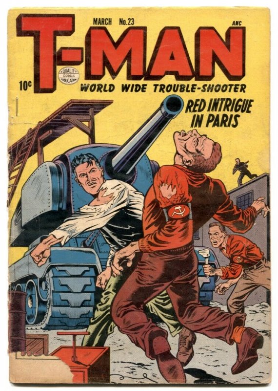 T-Man #23 1955- Red Menace commie cover- H-Bomb G