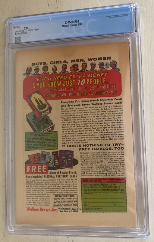The X-Men #24 (1966) CGC 7.0