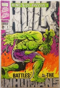Hulk King Size Special 1 (1968) HOT KEY ULTIMATE MILESTONE COVER vs The INHUMANS