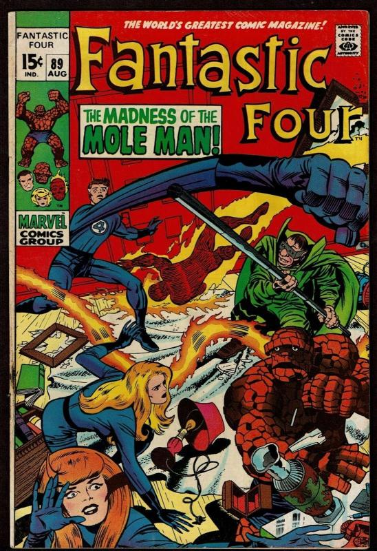 Fantastic Four #89 (Aug 1969, Marvel) 5.5 FN-