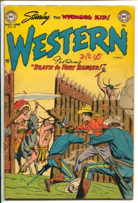 Western #39 1953-DC-Indian attack cover-Wyoming Kid-Rodeo Rick-Nighthawk-Rube... 