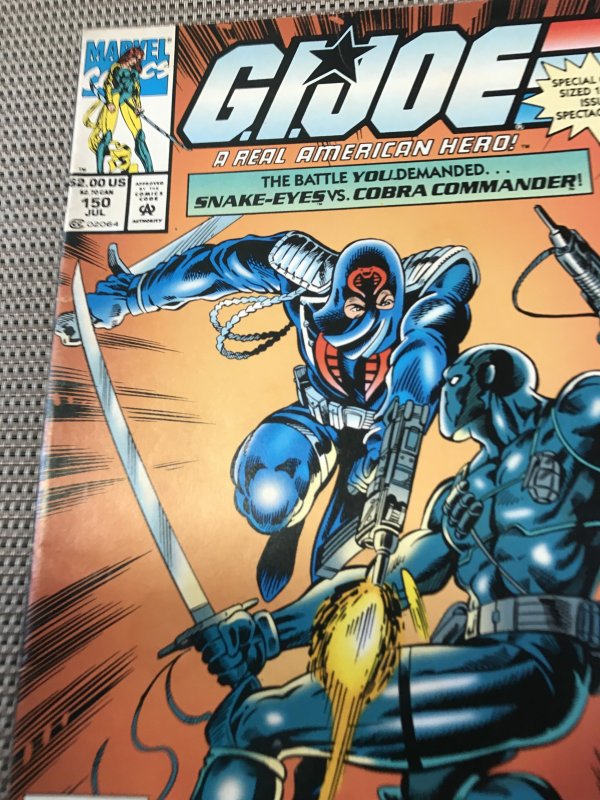 G.I. JOE Real American Hero #150 Newsstand : Marvel July 1994 Fn-; Snake Eyes