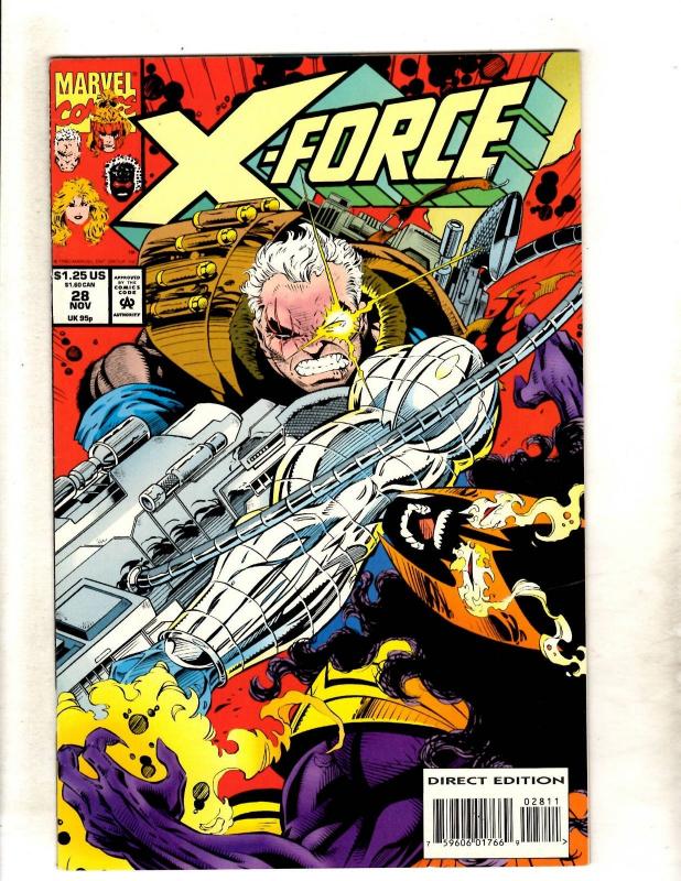 Lot Of 12 X-Force Marvel Comic Books # 1 4 5 9 20 21 24 26 27 28 29 30 CJ12