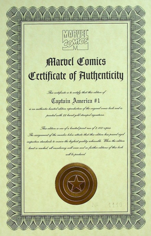 Captain America #1 Variant Cover (1996) - CGC 9.6 - Cert#4256299023