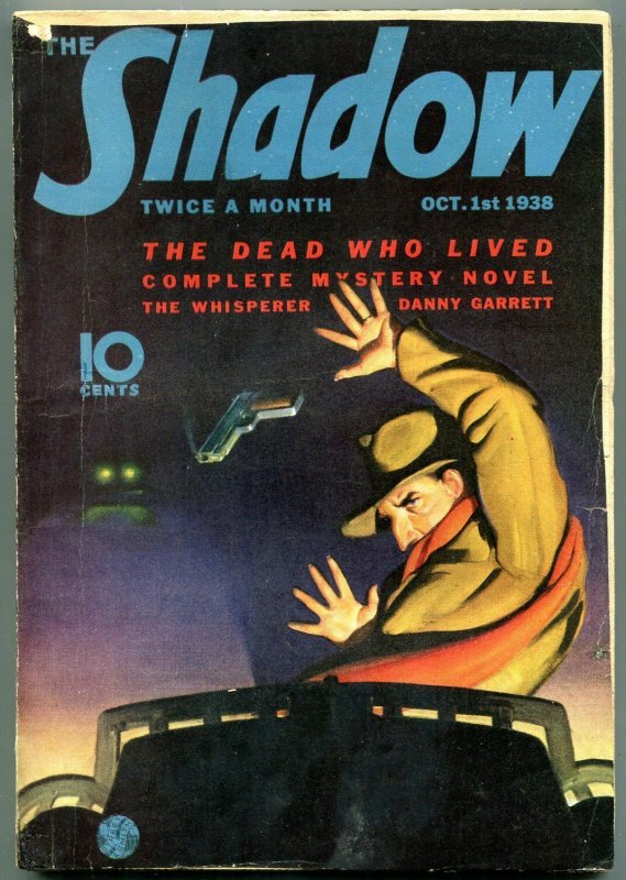 The Shadow Pulp October 1 1938- Dead Who Lived- VG