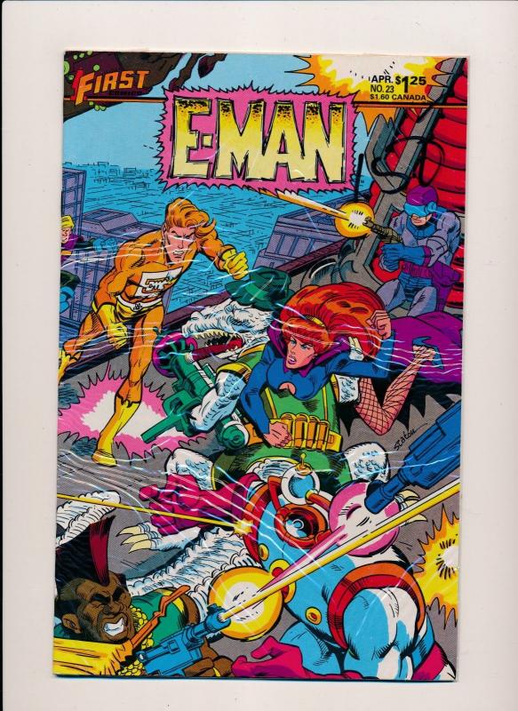 FIRST Comics HUGE LOT!  E-MAN #1-12,14-17,19,21,23-25 VF+ (HX852) 