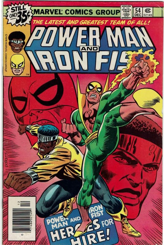 Power Man & Iron Fist #54 Newsstand FN-  