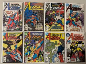 Action Comics lot #550-598 DC 19 diff 8.0 VF (1983-88)