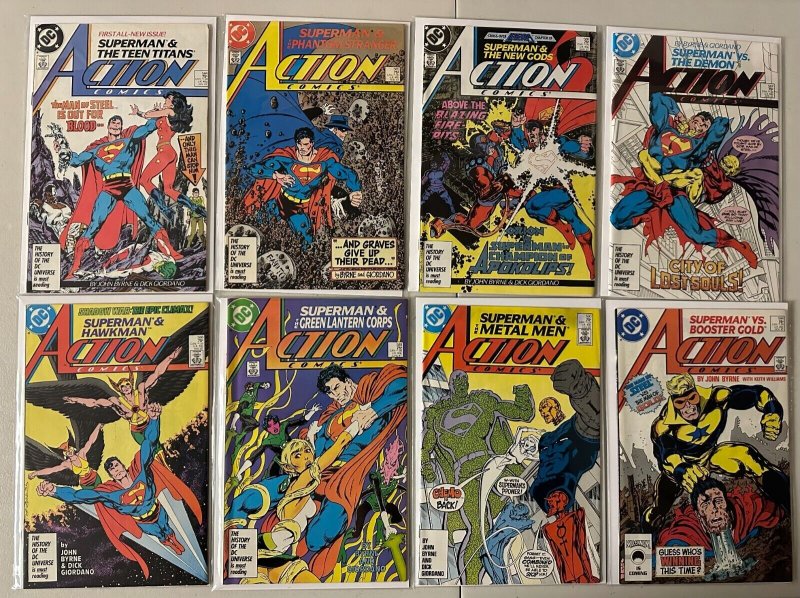 Action Comics lot #550-598 DC 19 diff 8.0 VF (1983-88)