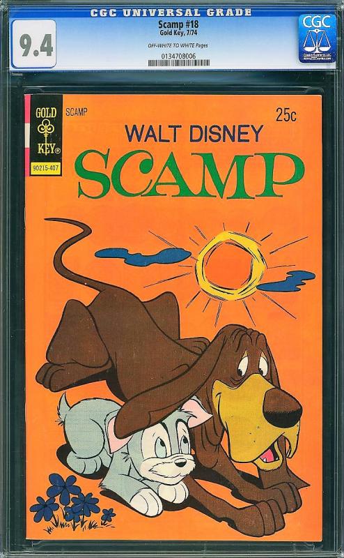 Scamp #18 (Gold Key, 1974) CGC 9.4 - Highest Graded