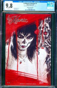 La Muerta Devious #1 James O'Barr Ultimate Metal Edition Coffin 2023 CGC 9.8 /15