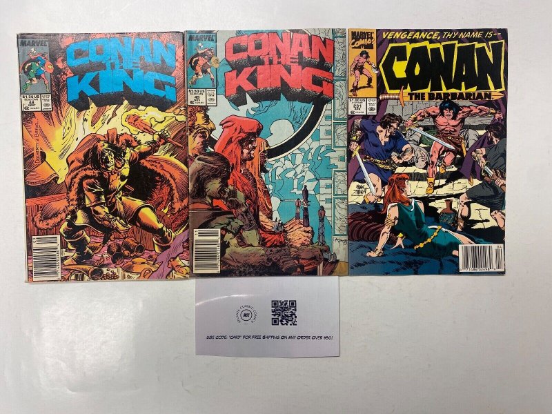 3 MARVEL comic books Conan King #48 49 Conan Barbarian #231 36 KM15