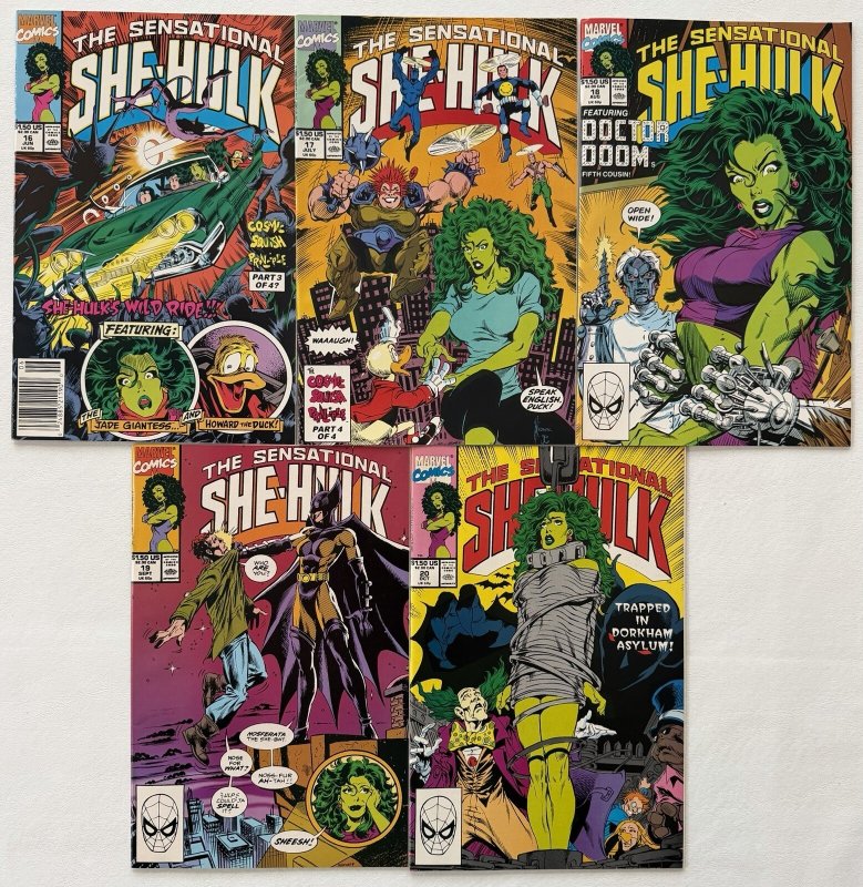 The Sensational She-Hulk #16,17,18,19,20 NM Lot 1990 Steve Gerber Bryan Hitch