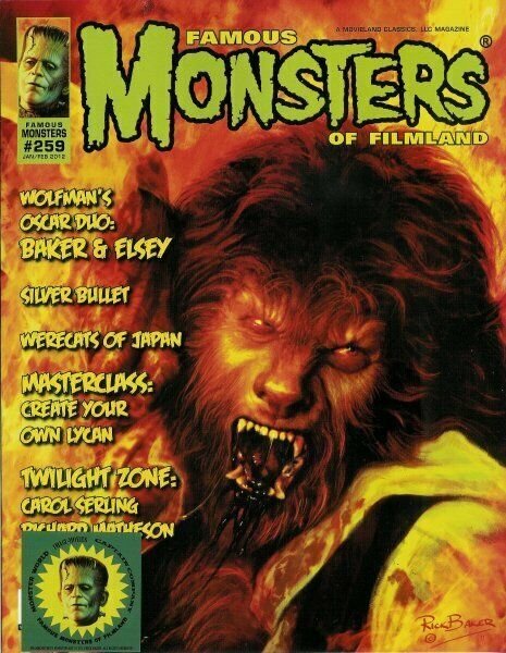 Famous Monsters of Filmland #259 2012 Horror Baker And Elsey Silver Bullet