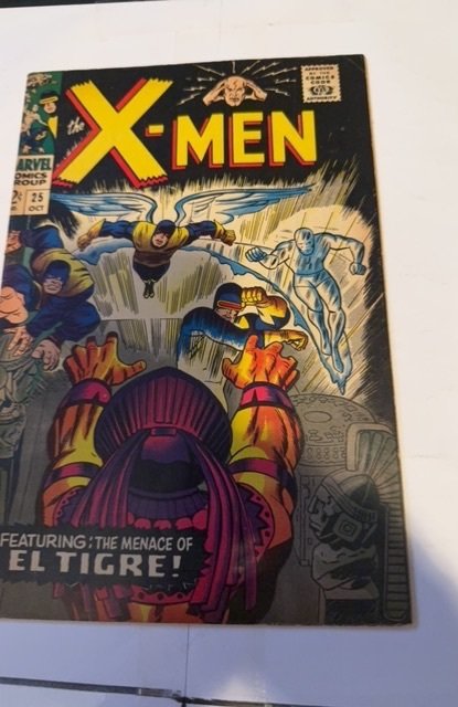 The X-Men #25 (1966)ElTigre -moderate foxxing/Tanning see descrip