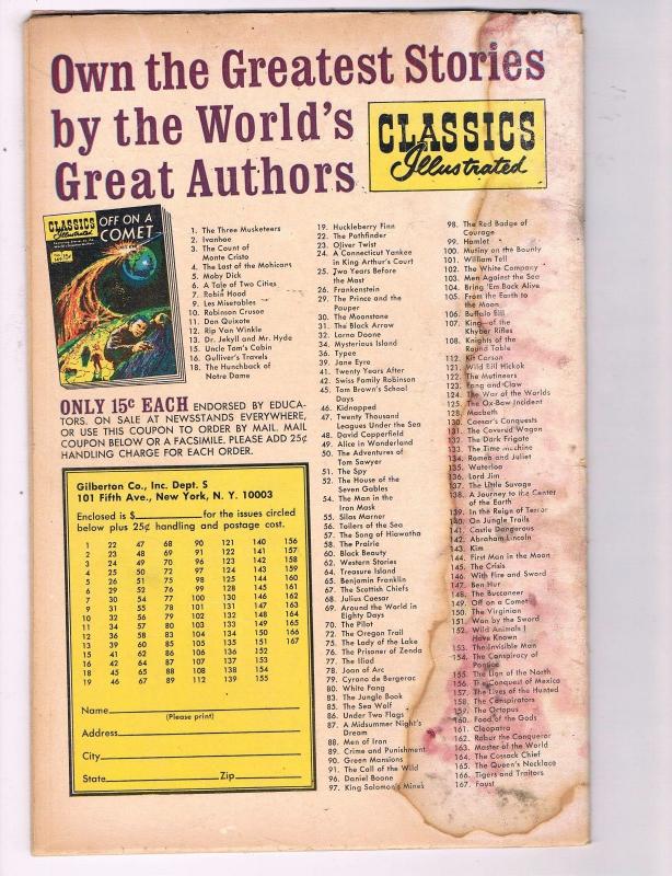 Adventures Of Cellini #38 GD Classics Illustrated Comic Book 1961 DE8