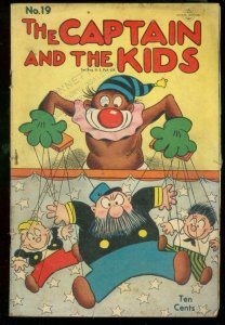 CAPTAIN AND THE KIDS #19 1950-United Features-Famous puppet cover-Art by Rudo...