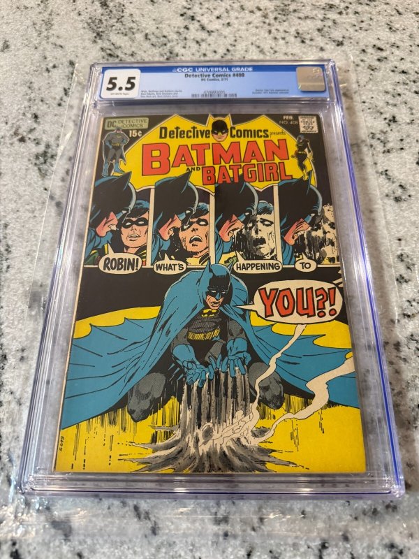 Detective Comics # 408 CGC Graded 5.5 DC Comic Book 1971 Neal Adams Batman JH28