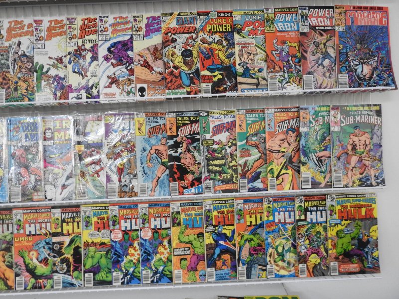 Huge Lot 160+ Comics W/Thor, Hulk, Iron Man, Cage Avg VG/Fine Condition!!