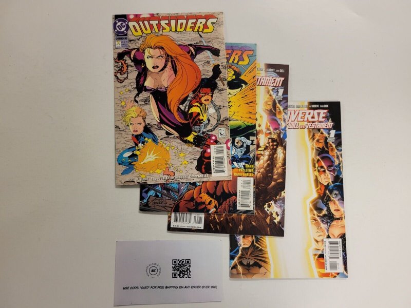 4 DC Comics #1 2 Outsiders + 1 1 Last Will and Testament one Shot 51 TJ5