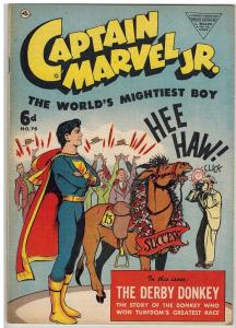 CAPTAIN MARVEL JR 75 VG British ediiton 1952 COMICS BOOK