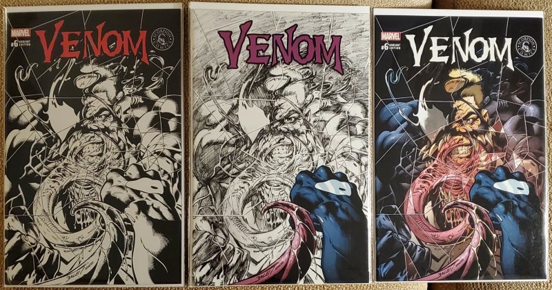 Venom #6 variant, sketch and color wash EXCLUSIVEs from Scorpion Comics
